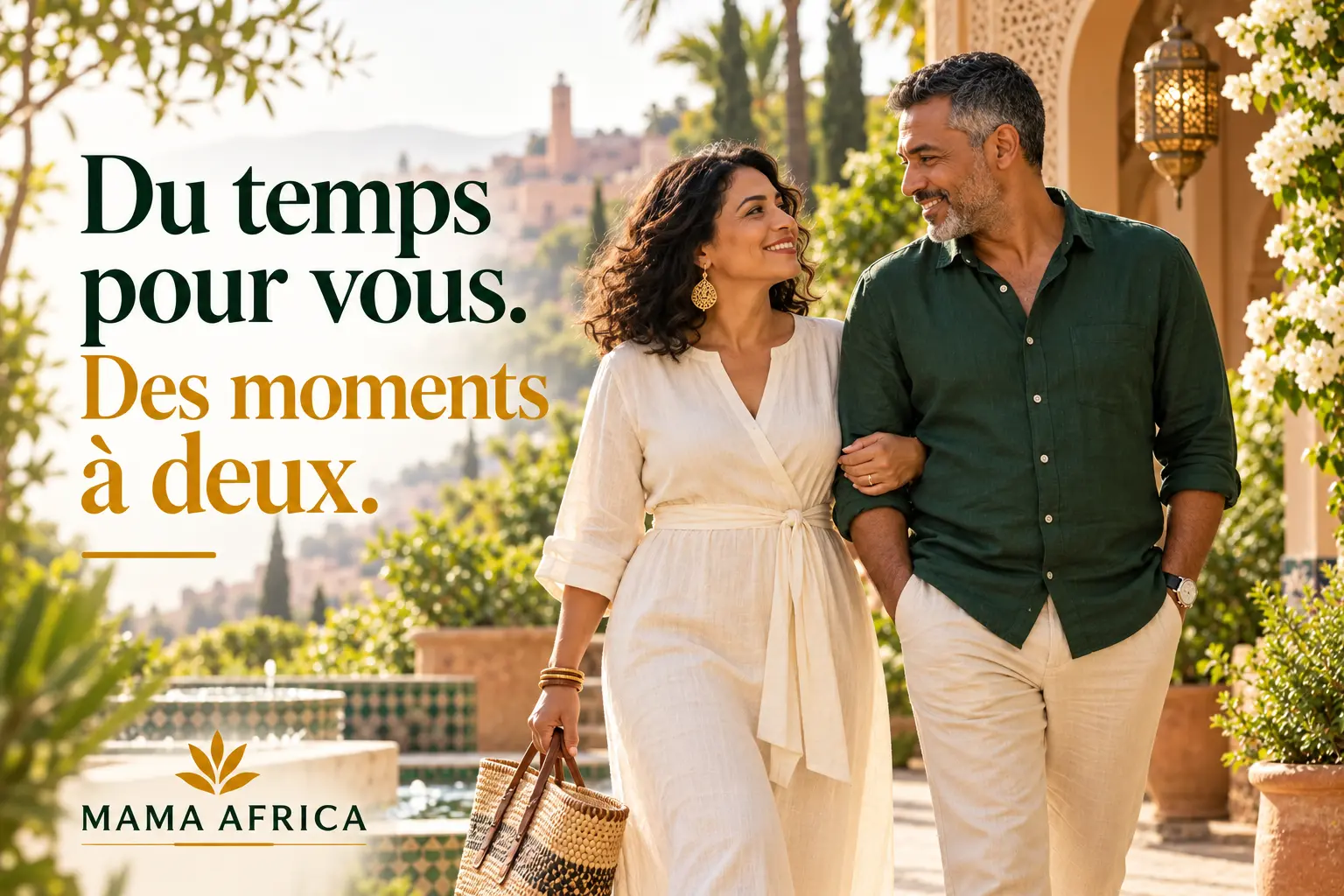 Un couple dans un jardin, du temps pour vous